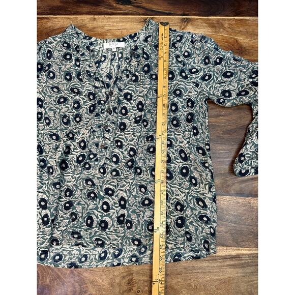 Sea New York Women's Green Floral Print Crew Neck Blouse Top Size 8 - Picture 6 of 10